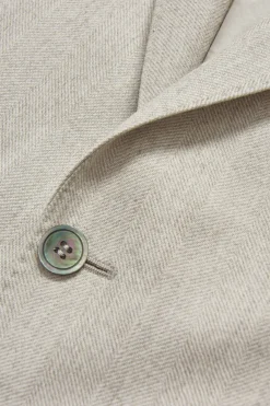 Regular Fit Herringbone Blazer