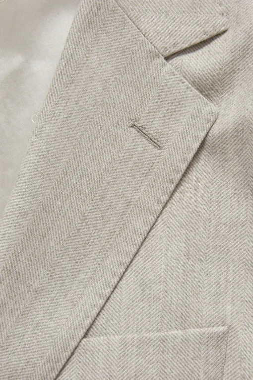Regular Fit Herringbone Blazer