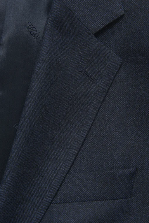 Regular Fit Herringbone Blazer
