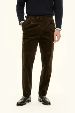 Regular Fit High Waist Corduroy Trousers