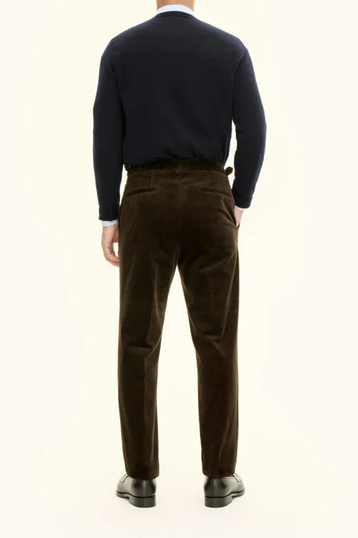 Regular Fit High Waist Corduroy Trousers