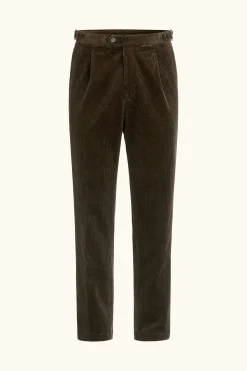 Regular Fit High Waist Corduroy Trousers