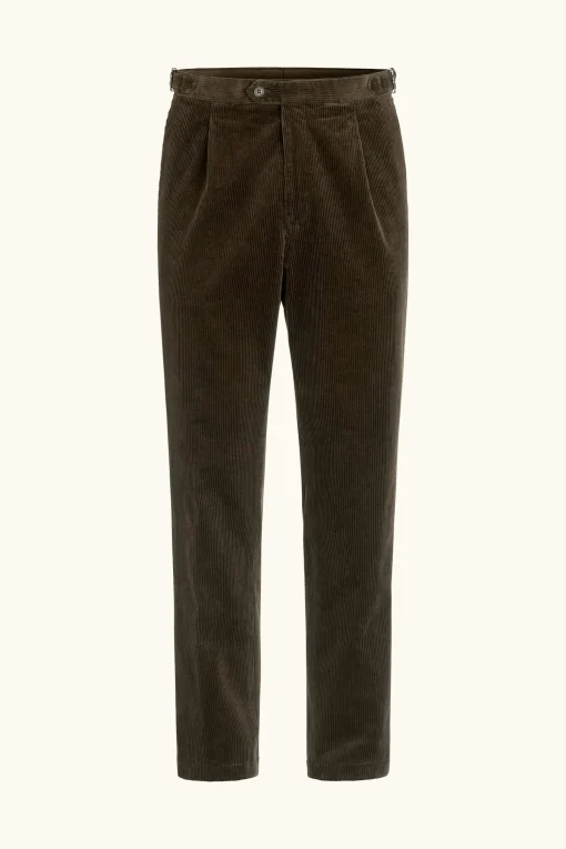 Regular Fit High Waist Corduroy Trousers