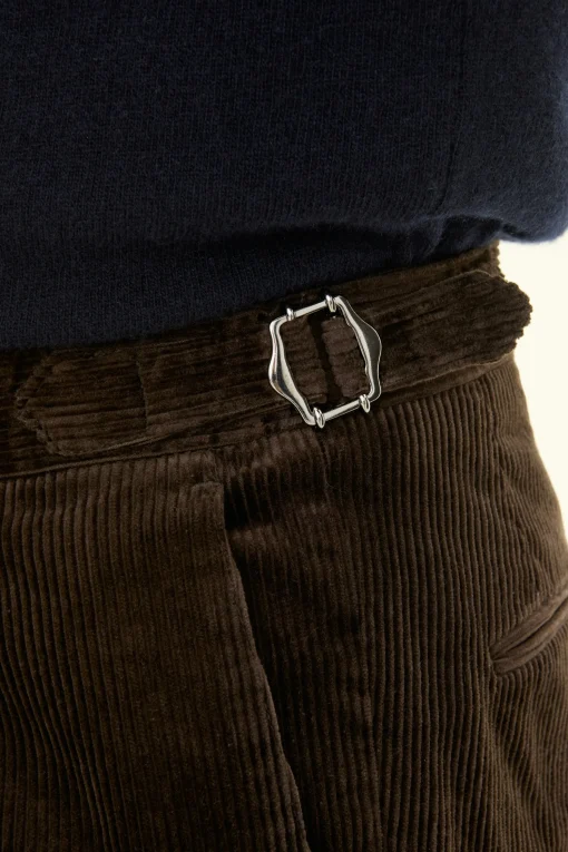 Regular Fit High Waist Corduroy Trousers