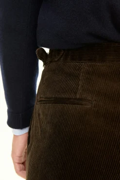 Regular Fit High Waist Corduroy Trousers