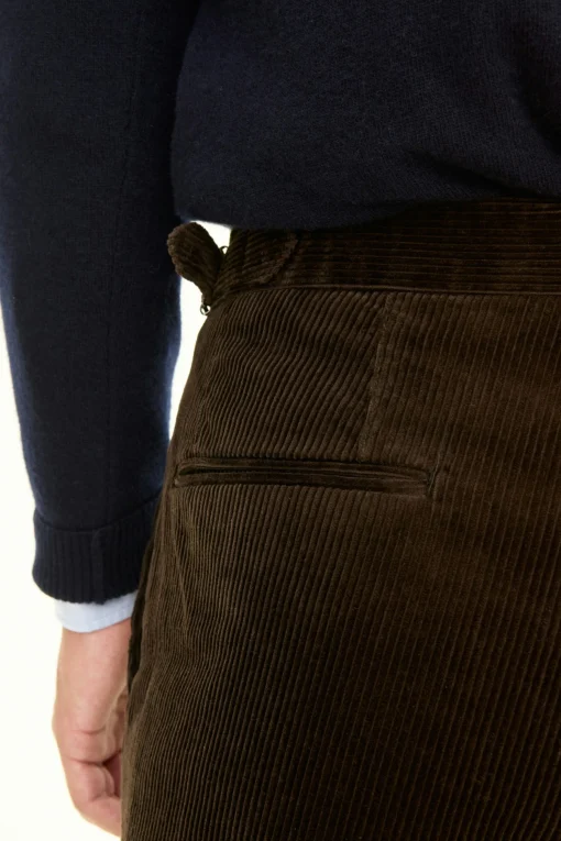 Regular Fit High Waist Corduroy Trousers