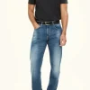 Regular Fit High Waist Denim Trousers