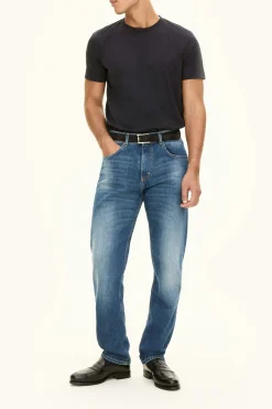 Regular Fit High Waist Denim Trousers