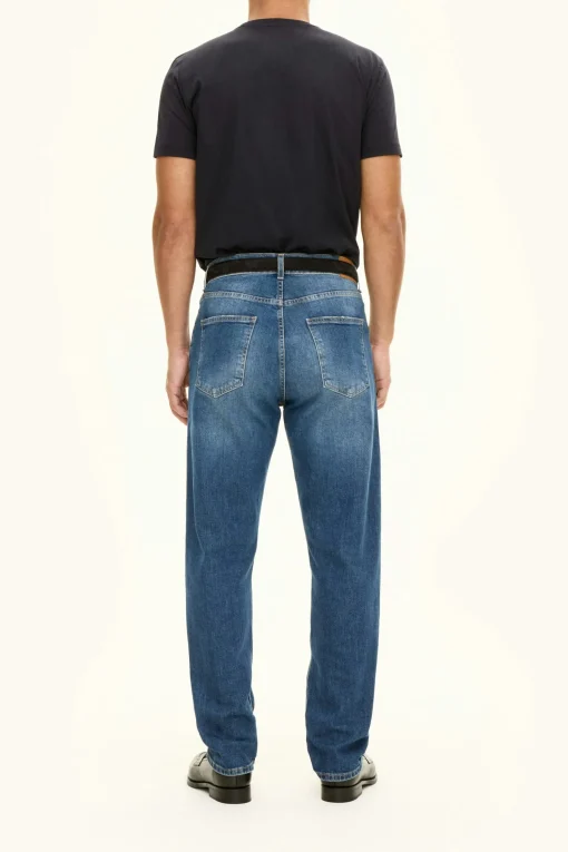 Regular Fit High Waist Denim Trousers
