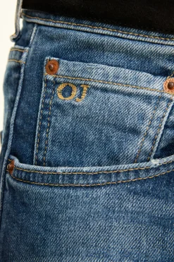 Regular Fit High Waist Denim Trousers