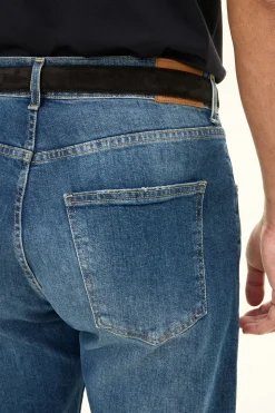 Regular Fit High Waist Denim Trousers