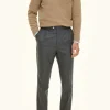 Regular Fit High Waist Flannel Trousers