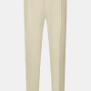 Regular Fit High Waist Linen Trousers
