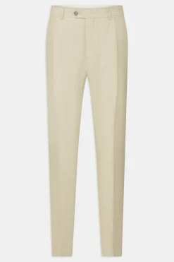 Regular Fit High Waist Linen Trousers