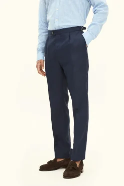 Regular Fit High Waist Linen Trousers