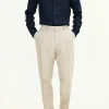 Regular Fit High Waist Linen Trousers