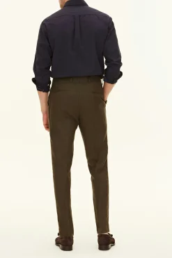 Regular Fit High Waist Linen Trousers
