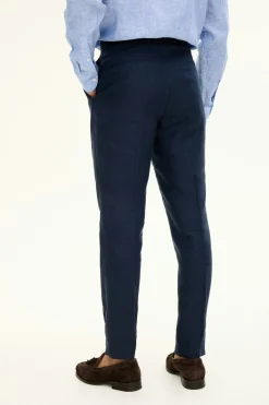 Regular Fit High Waist Linen Trousers