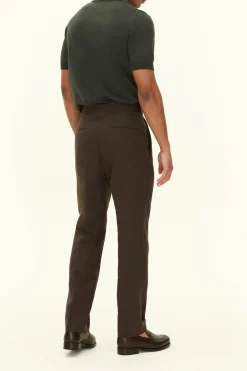 Regular Fit High Waist Linen Trousers