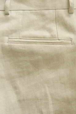 Regular Fit High Waist Linen Trousers