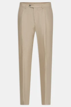 Regular Fit High Waist Linen Trousers