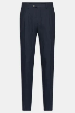 Regular Fit High Waist Linen Trousers