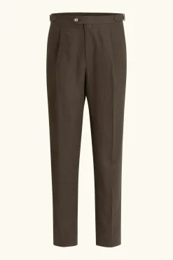 Regular Fit High Waist Linen Trousers