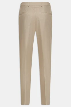 Regular Fit High Waist Linen Trousers