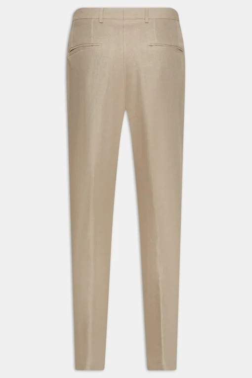 Regular Fit High Waist Linen Trousers