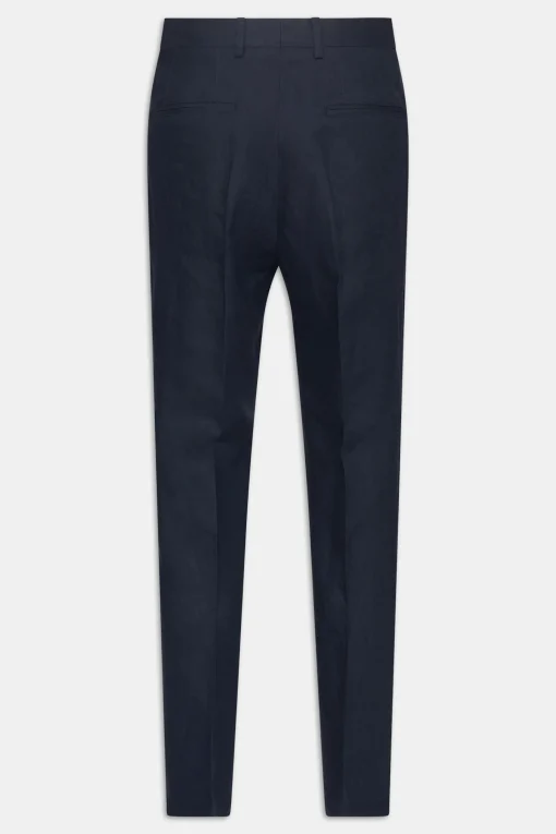 Regular Fit High Waist Linen Trousers