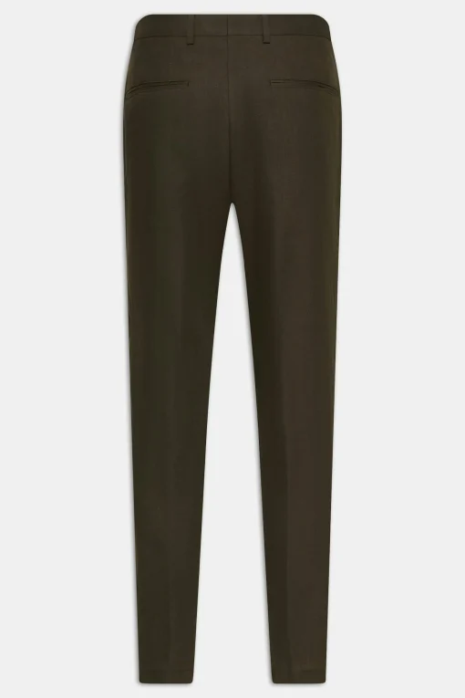 Regular Fit High Waist Linen Trousers