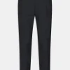 Regular Fit High Waist Microstructure Trousers