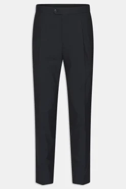 Regular Fit High Waist Microstructure Trousers
