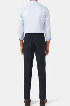 Regular Fit High Waist Microstructure Trousers