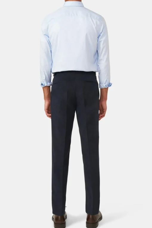 Regular Fit High Waist Microstructure Trousers