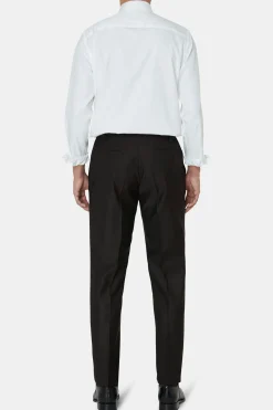 Regular Fit High Waist Microstructure Trousers