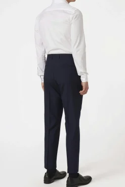 Regular Fit High Waist Microstructure Trousers