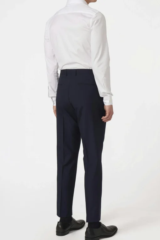 Regular Fit High Waist Microstructure Trousers