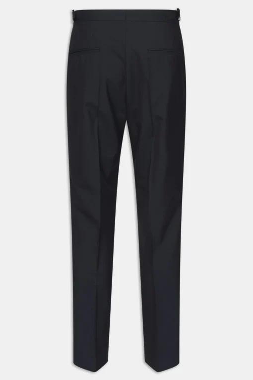 Regular Fit High Waist Microstructure Trousers