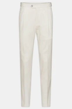 Regular Fit High Waist Microstructure Trousers