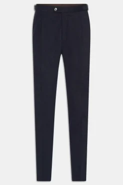 Regular Fit High Waist Microstructure Trousers