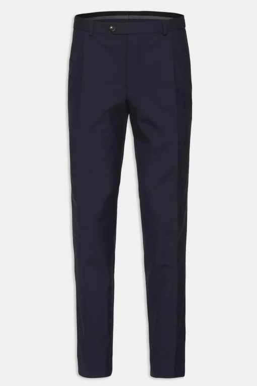 Regular Fit High Waist Microstructure Trousers