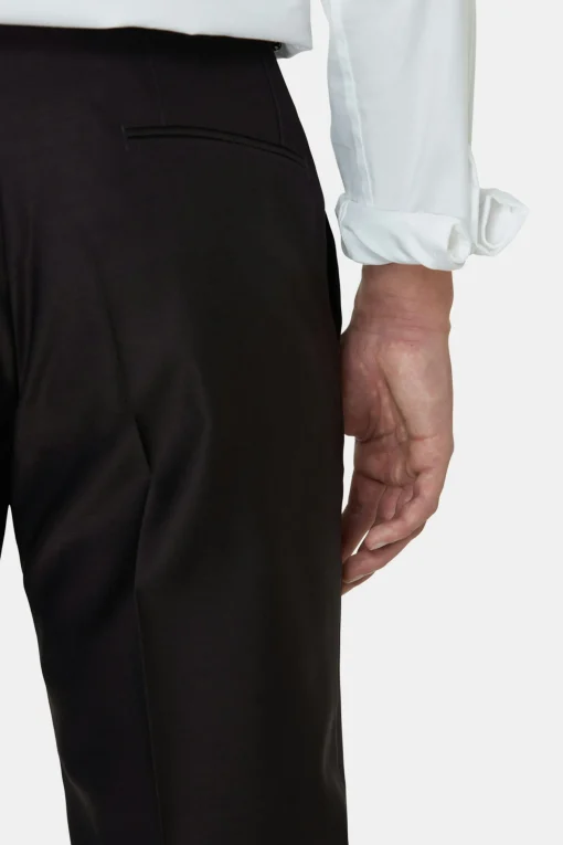Regular Fit High Waist Microstructure Trousers