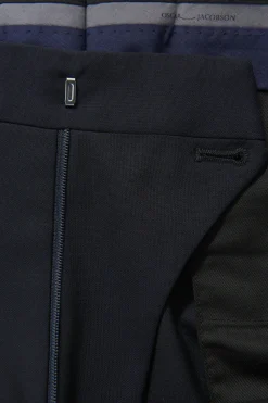 Regular Fit High Waist Microstructure Trousers