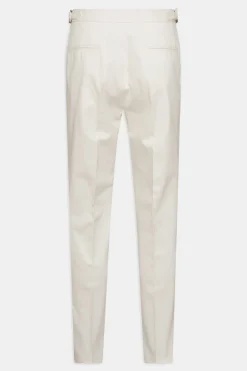 Regular Fit High Waist Microstructure Trousers