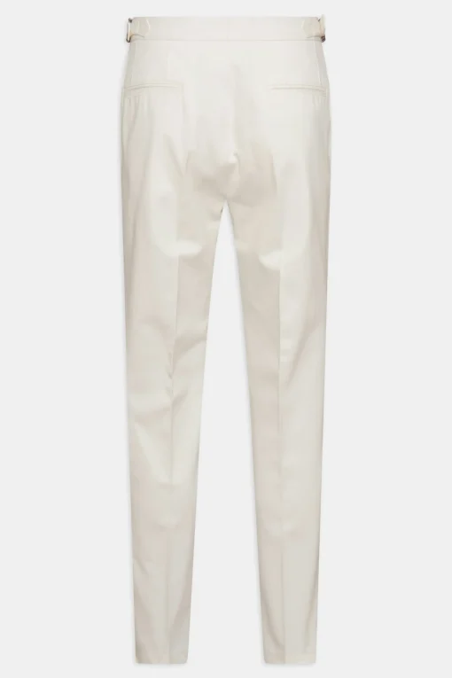 Regular Fit High Waist Microstructure Trousers