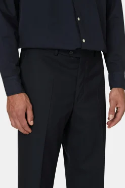 Regular Fit High Waist Microstructure Trousers