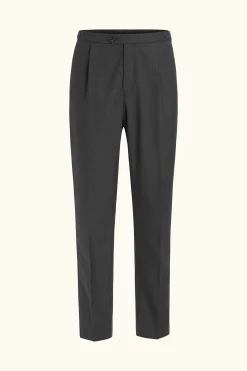 Regular Fit High Waist Microstructure Trousers