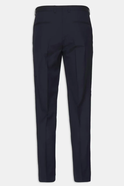 Regular Fit High Waist Microstructure Trousers