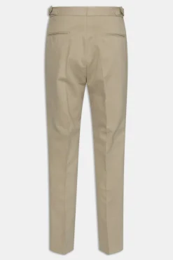 Regular Fit High Waist Microstructure Trousers